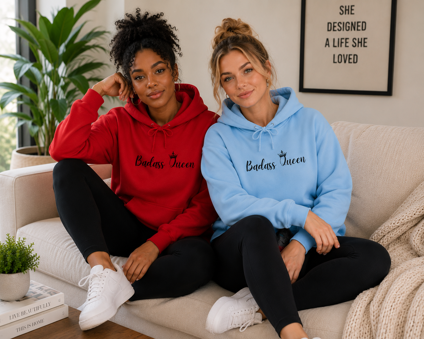 Badass Queen Unisex Heavy Blend™ Hooded Sweatshirt