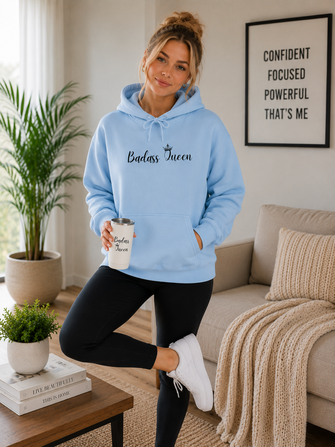 Badass Queen Unisex Heavy Blend™ Hooded Sweatshirt