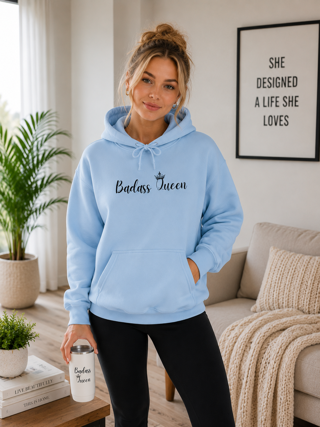 Badass Queen Unisex Heavy Blend™ Hooded Sweatshirt