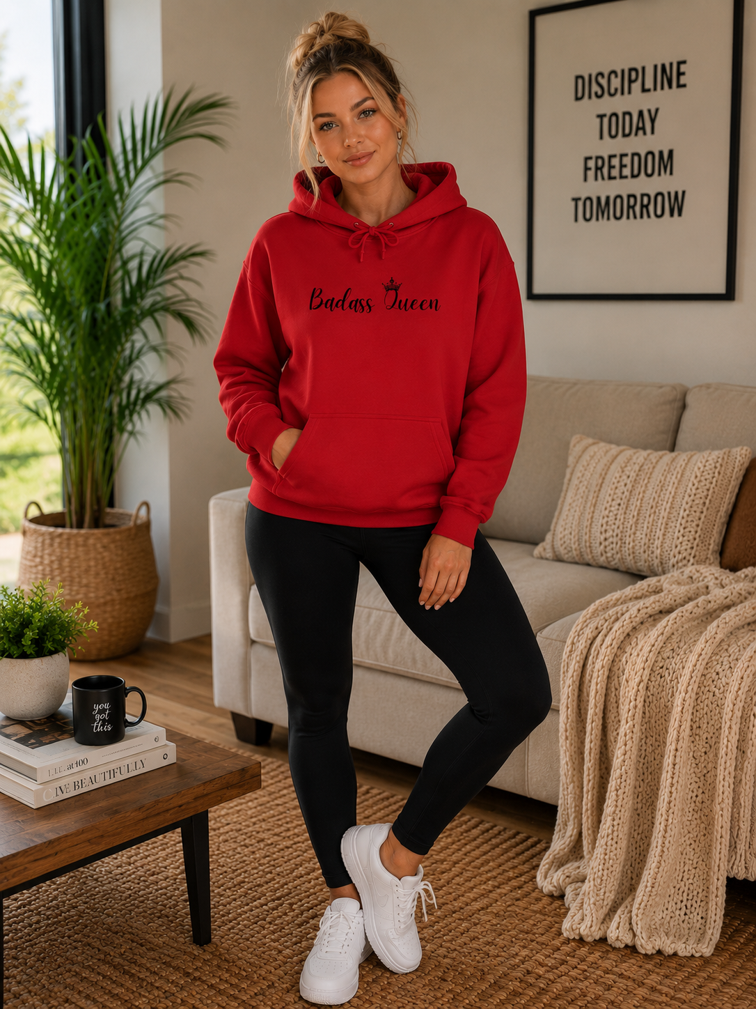Badass Queen Unisex Heavy Blend™ Hooded Sweatshirt