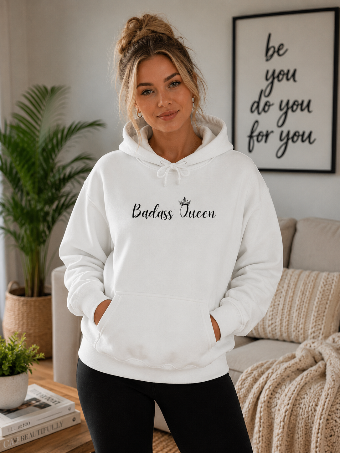Badass Queen Unisex Heavy Blend™ Hooded Sweatshirt