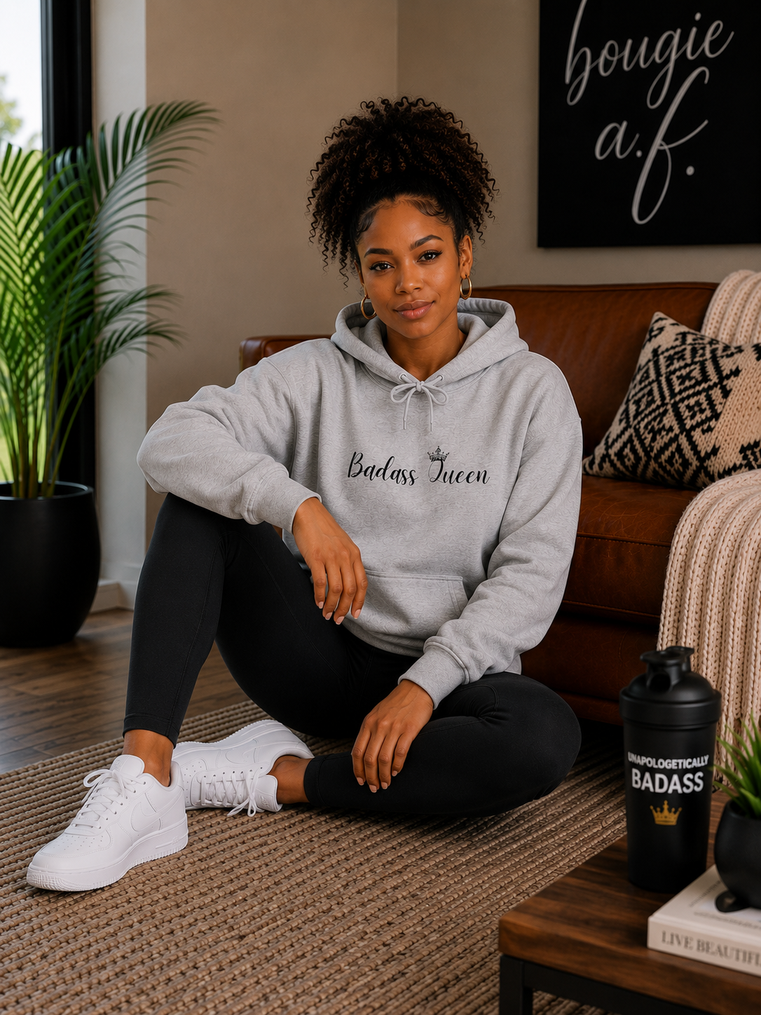 Badass Queen Unisex Heavy Blend™ Hooded Sweatshirt