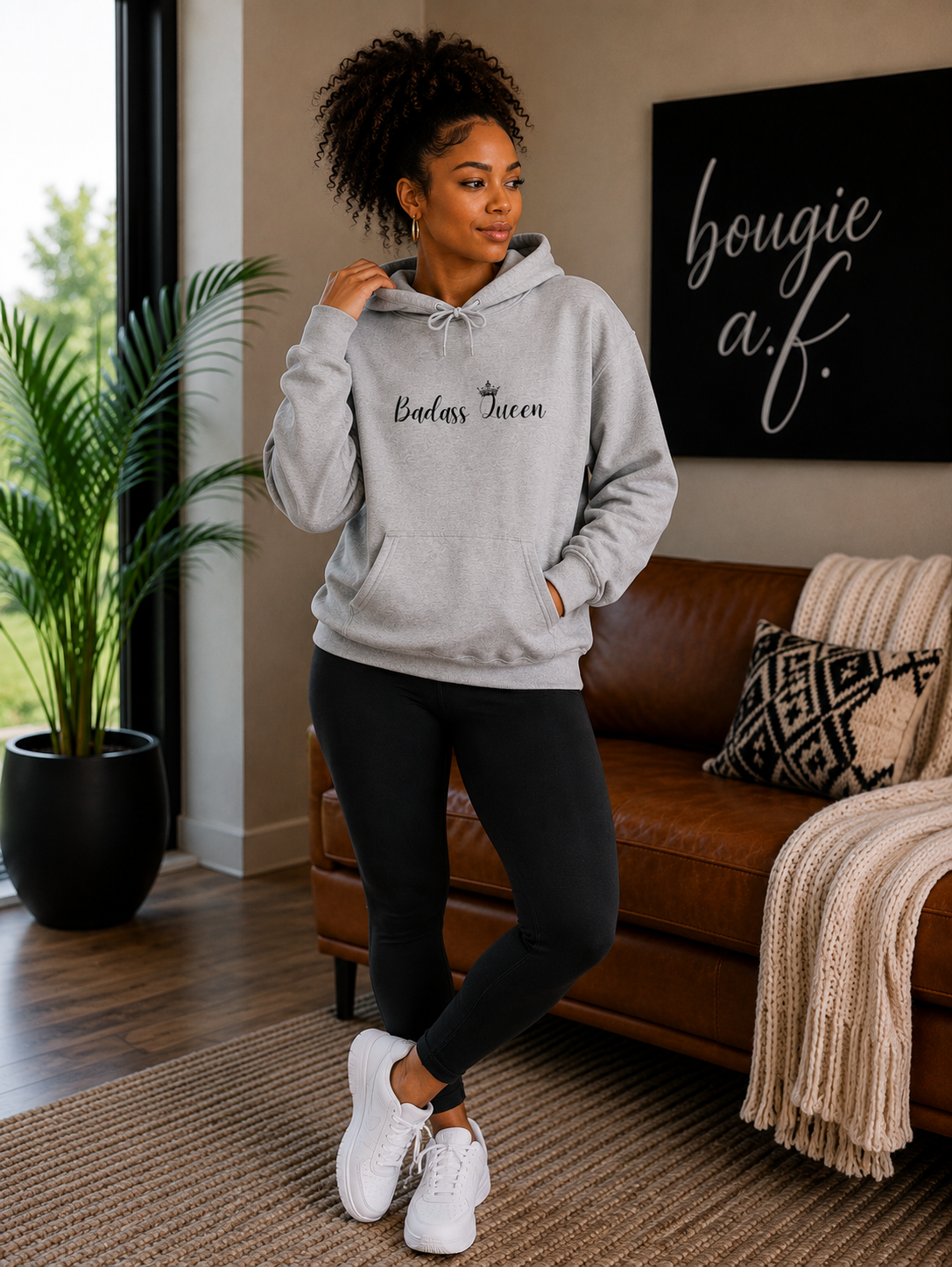 Badass Queen Unisex Heavy Blend™ Hooded Sweatshirt