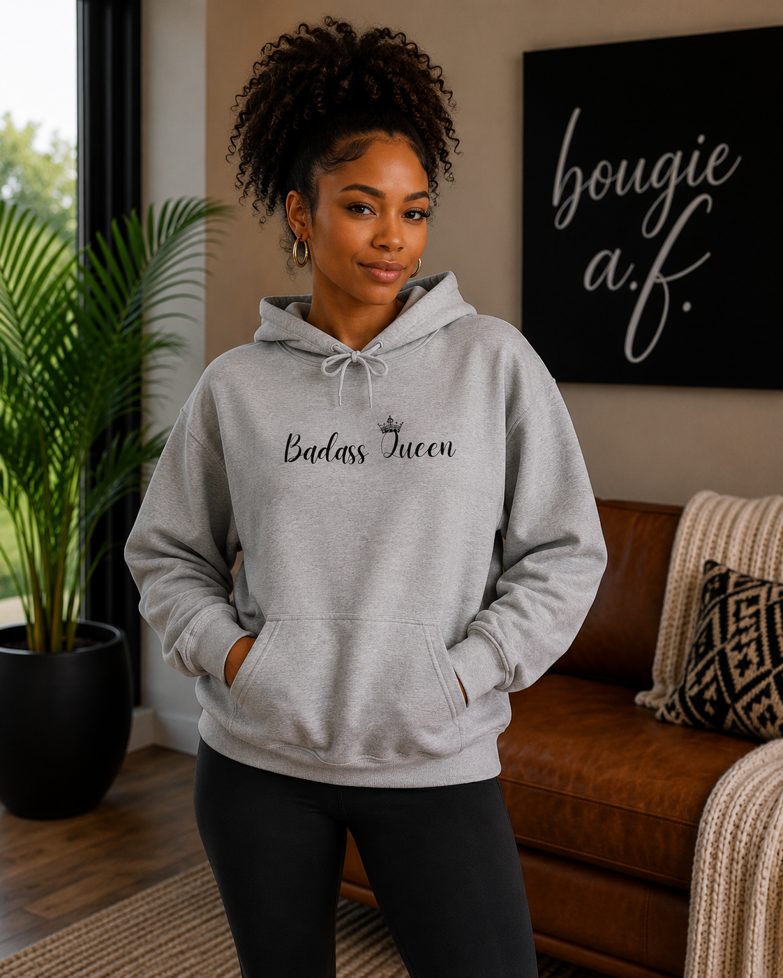 Badass Queen Unisex Heavy Blend™ Hooded Sweatshirt