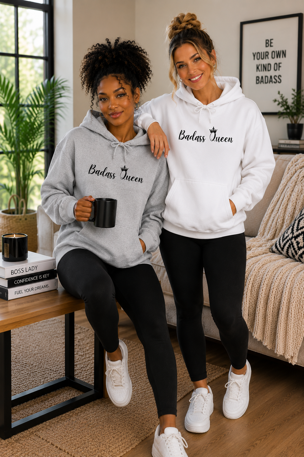 Badass Queen Unisex Heavy Blend™ Hooded Sweatshirt
