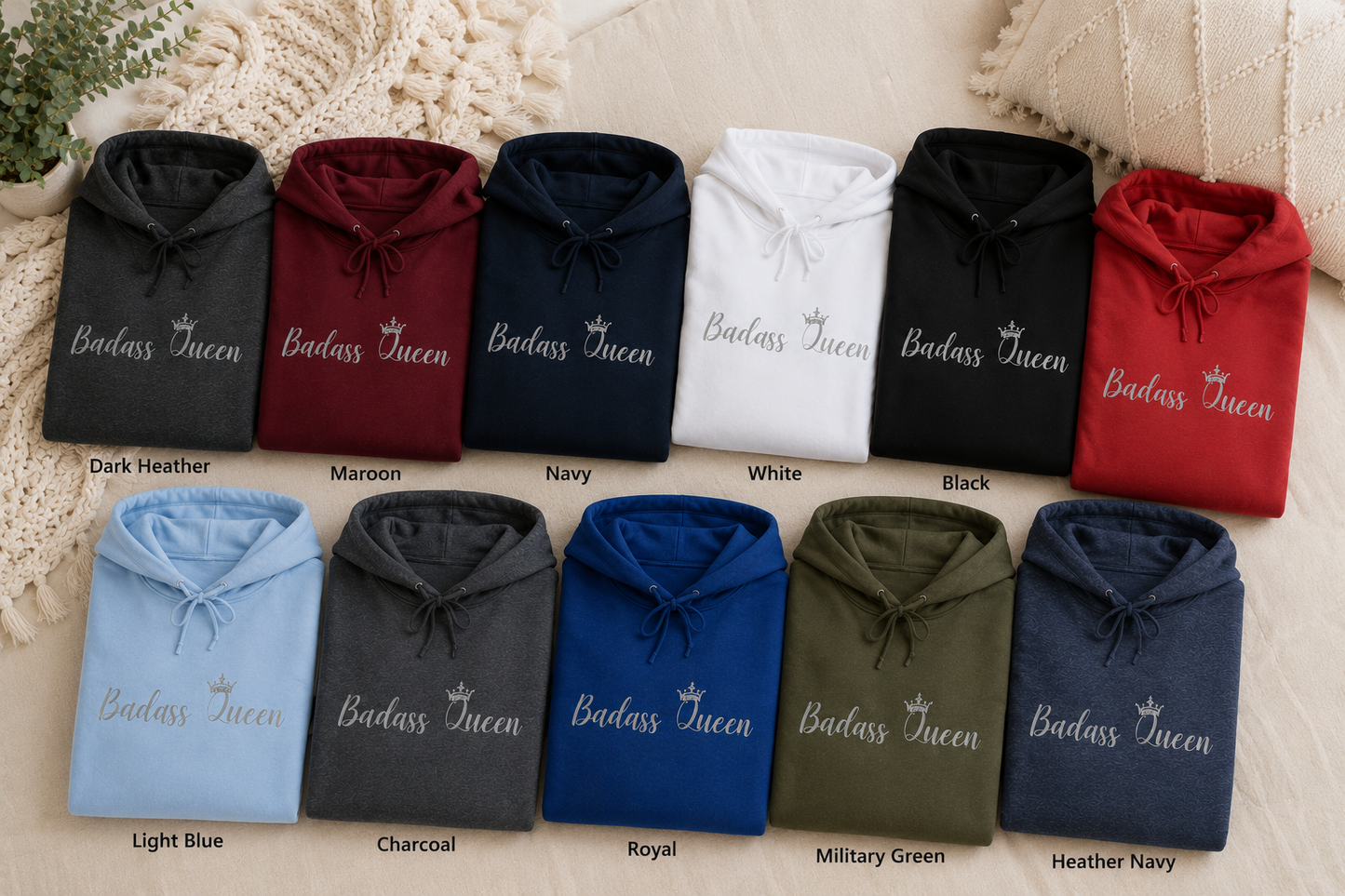 Badass Queen Unisex Heavy Blend™ Hooded Sweatshirt