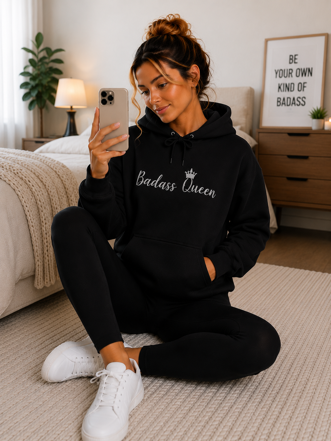 Badass Queen Unisex Heavy Blend™ Hooded Sweatshirt