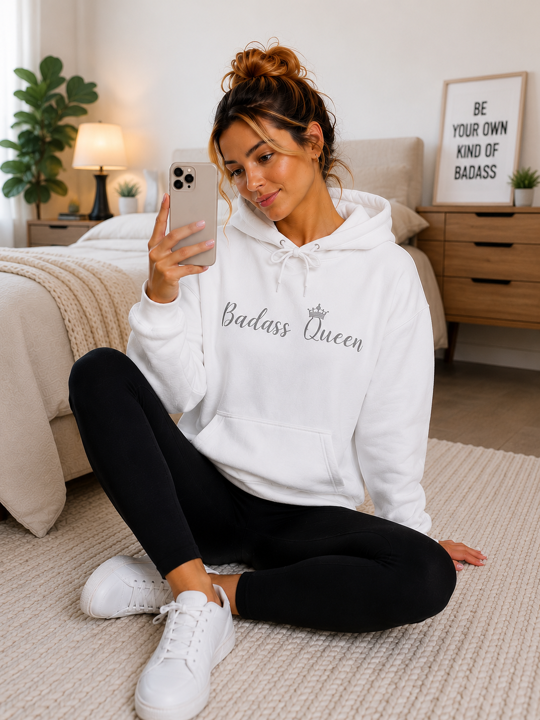 Badass Queen Unisex Heavy Blend™ Hooded Sweatshirt