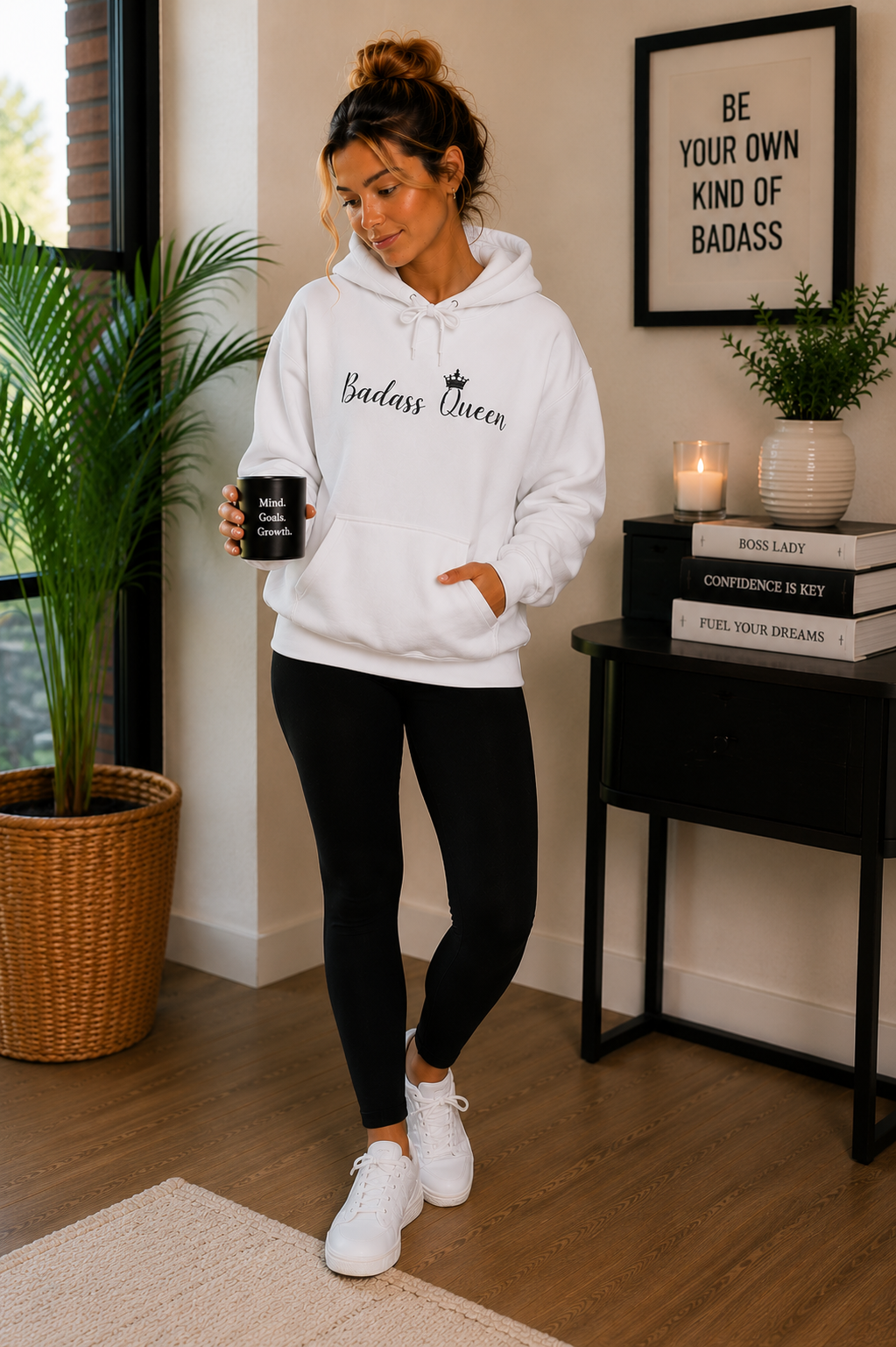 Badass Queen Unisex Heavy Blend™ Hooded Sweatshirt