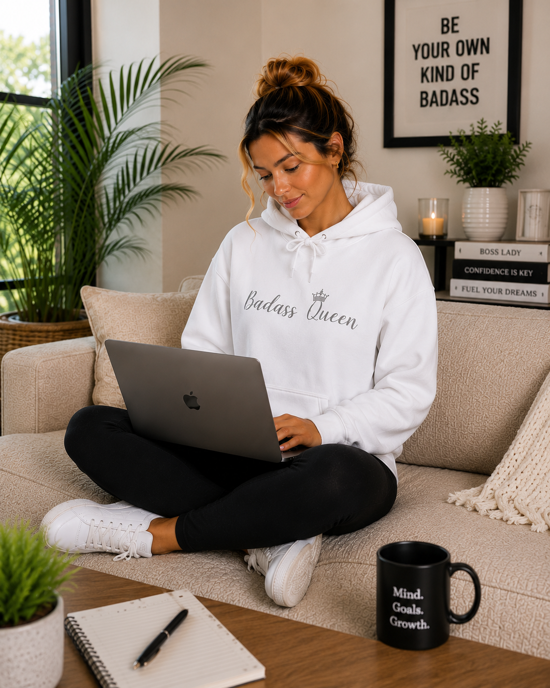 Badass Queen Unisex Heavy Blend™ Hooded Sweatshirt