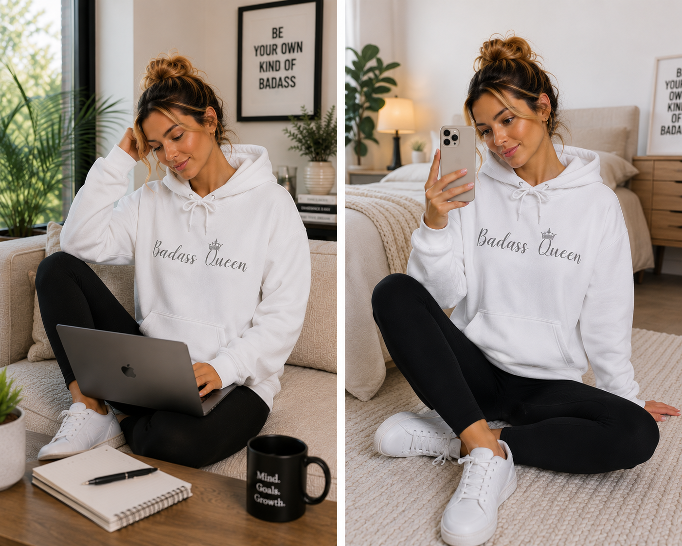 Badass Queen Unisex Heavy Blend™ Hooded Sweatshirt