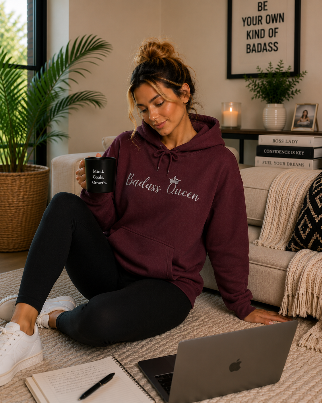 Badass Queen Unisex Heavy Blend™ Hooded Sweatshirt