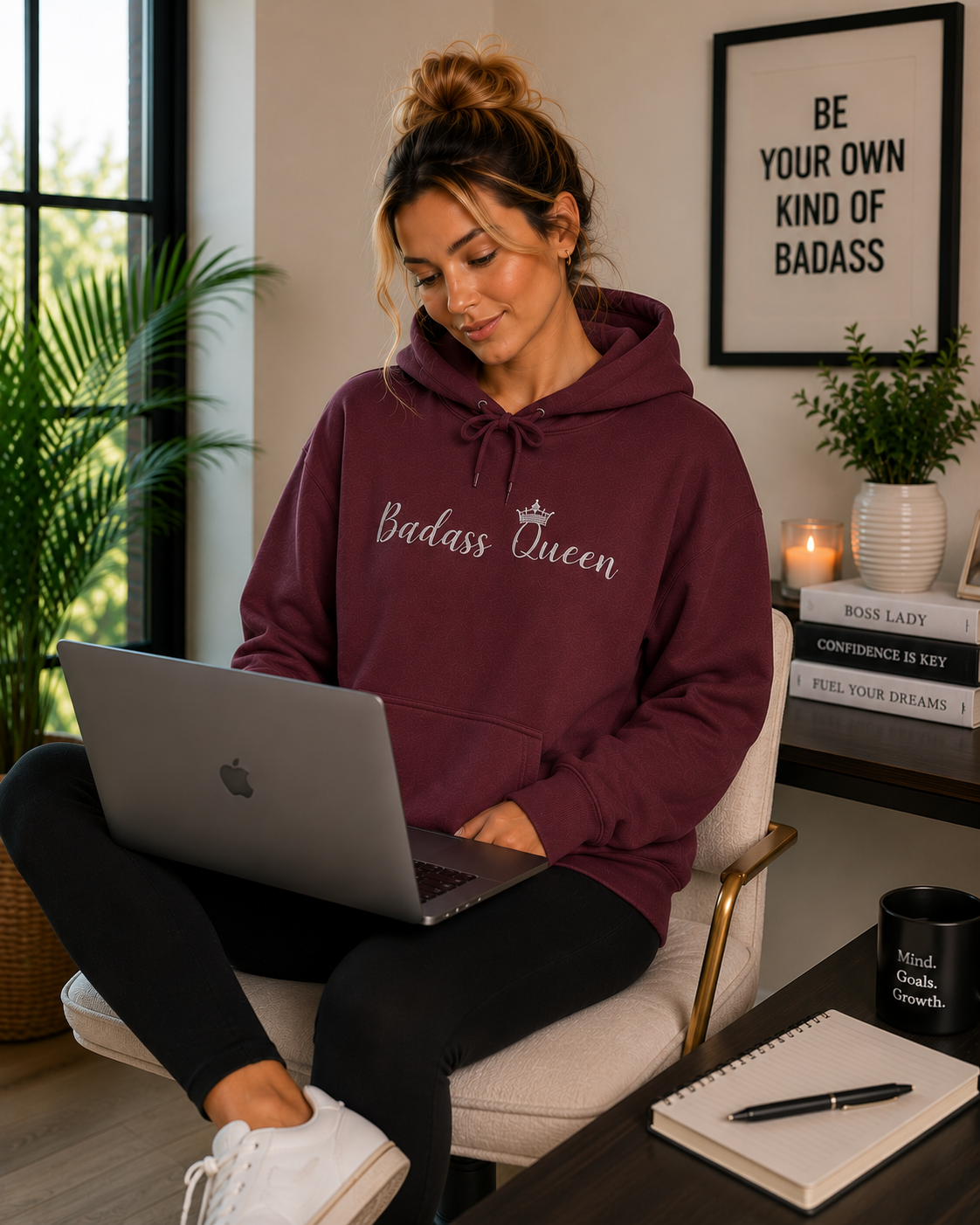 Badass Queen Unisex Heavy Blend™ Hooded Sweatshirt