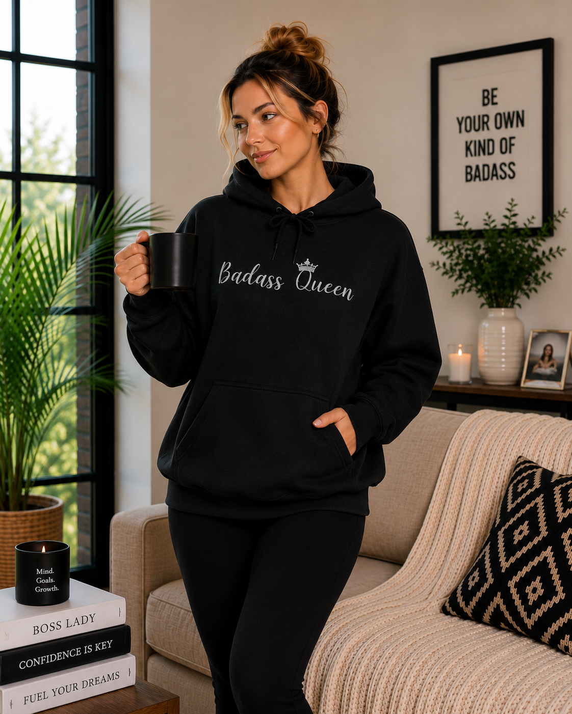 Badass Queen Unisex Heavy Blend™ Hooded Sweatshirt
