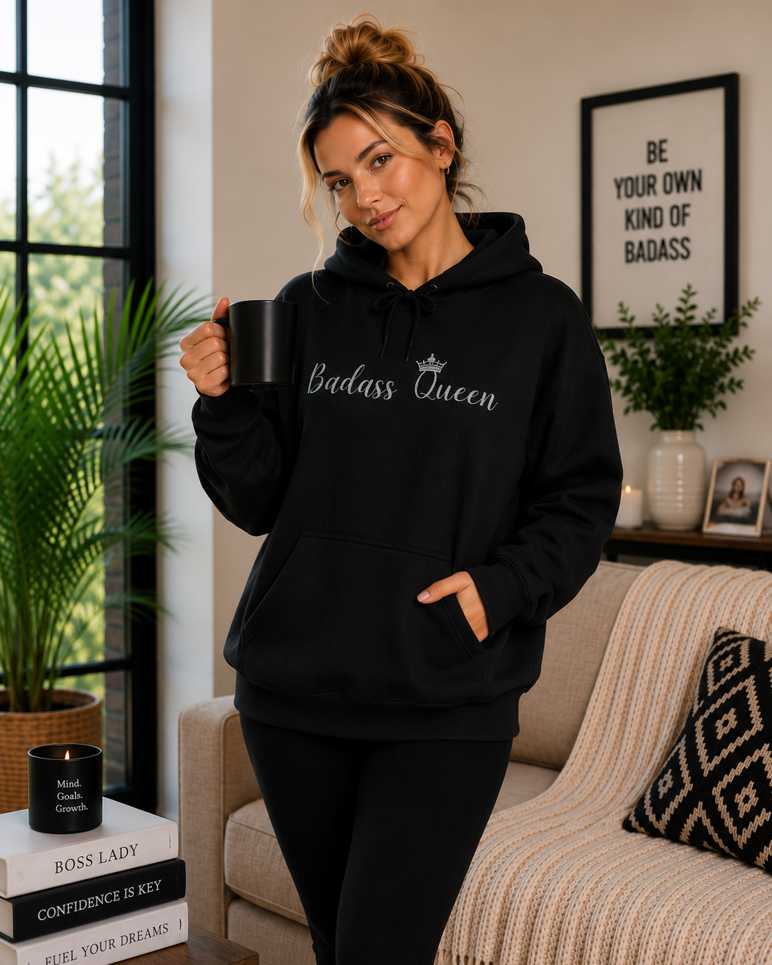 Badass Queen Unisex Heavy Blend™ Hooded Sweatshirt