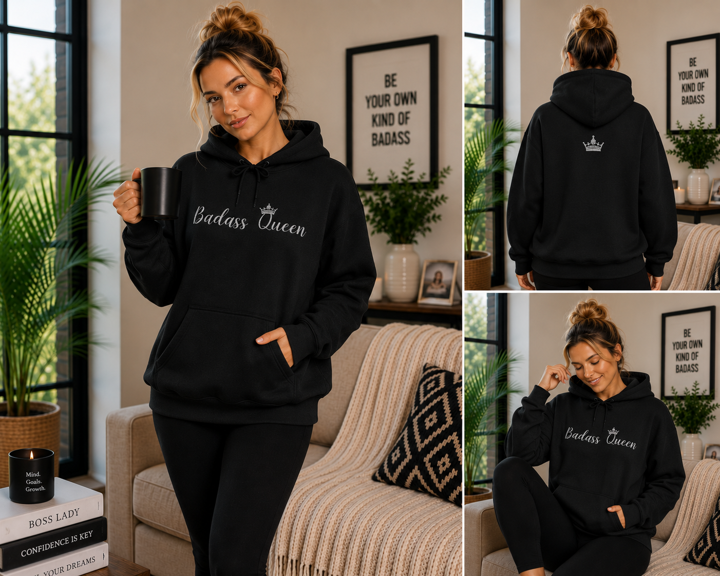 Badass Queen Unisex Heavy Blend™ Hooded Sweatshirt