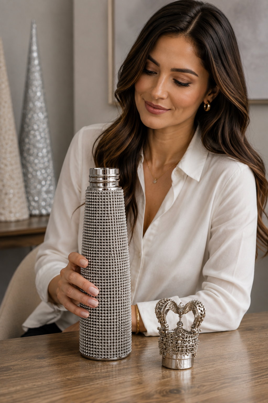 Sparkle Crown Stainless Steel Water Bottle