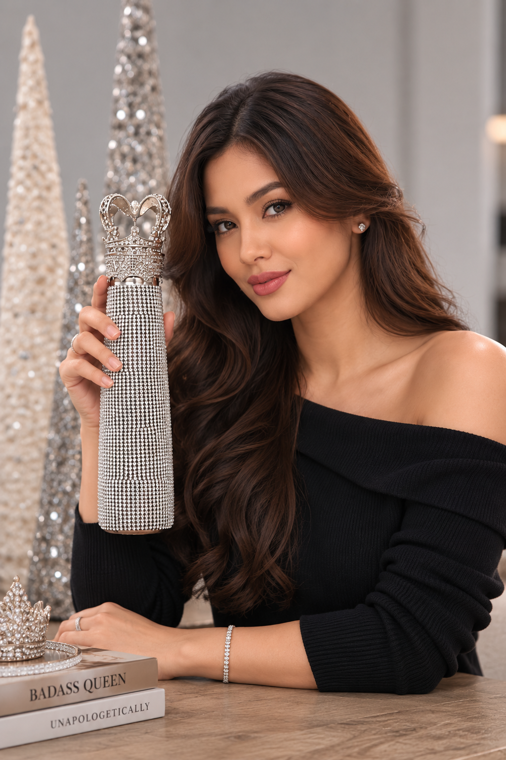 Sparkle Crown Stainless Steel Water Bottle