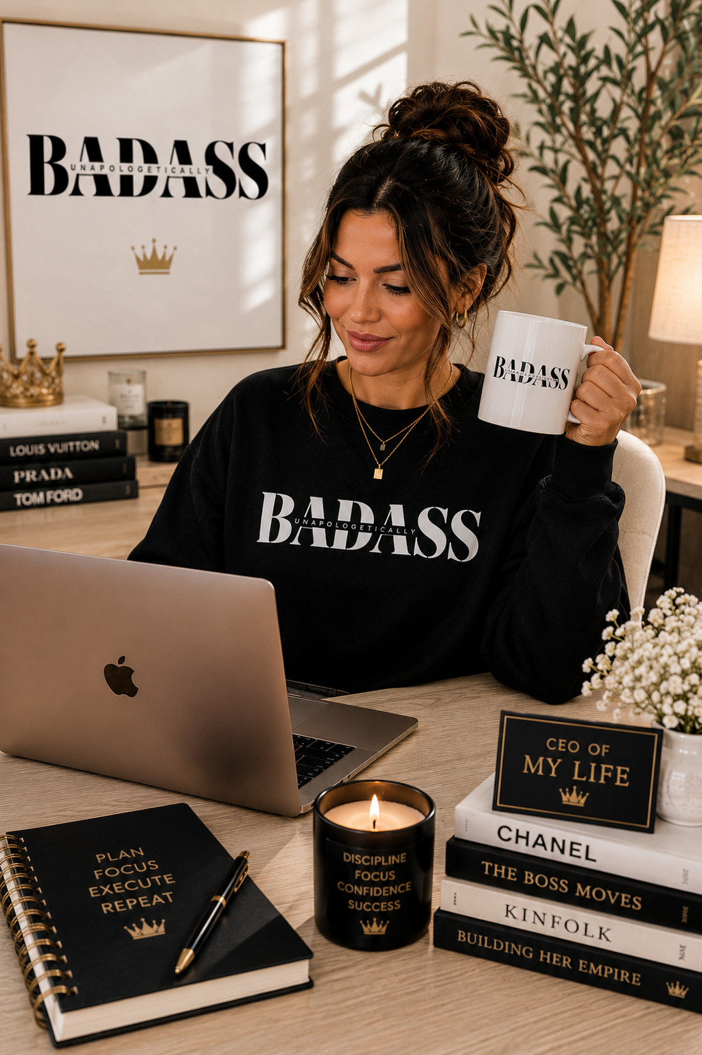 'UNAPOLOGETICALLY BADASS' Ceramic Mug