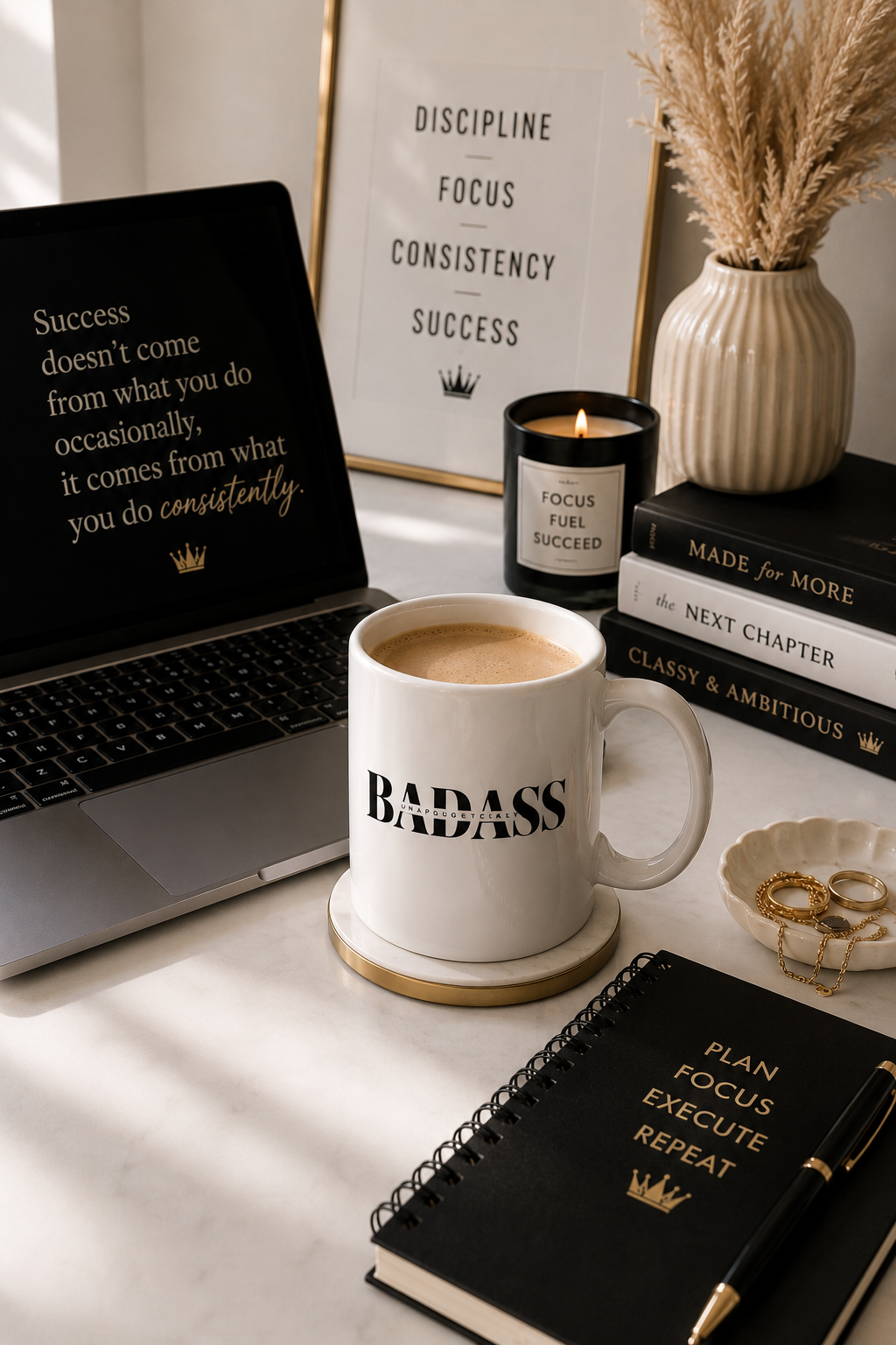 'UNAPOLOGETICALLY BADASS' Ceramic Mug