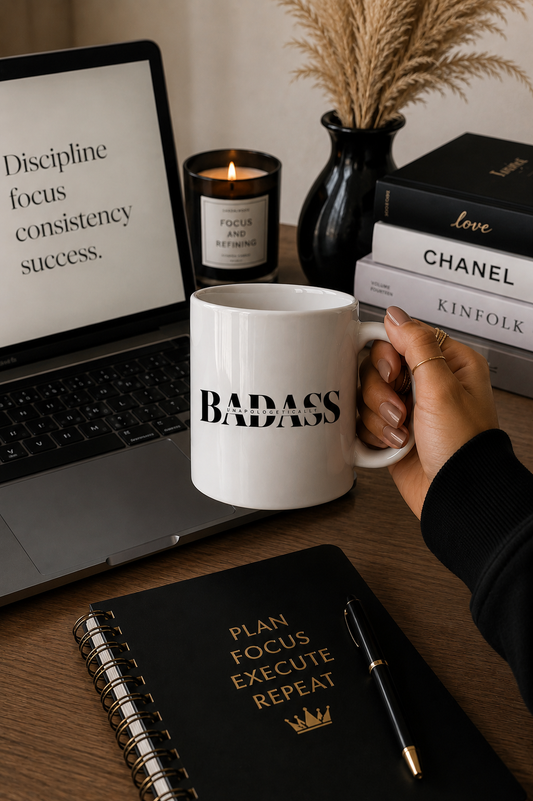 'UNAPOLOGETICALLY BADASS' Ceramic Mug