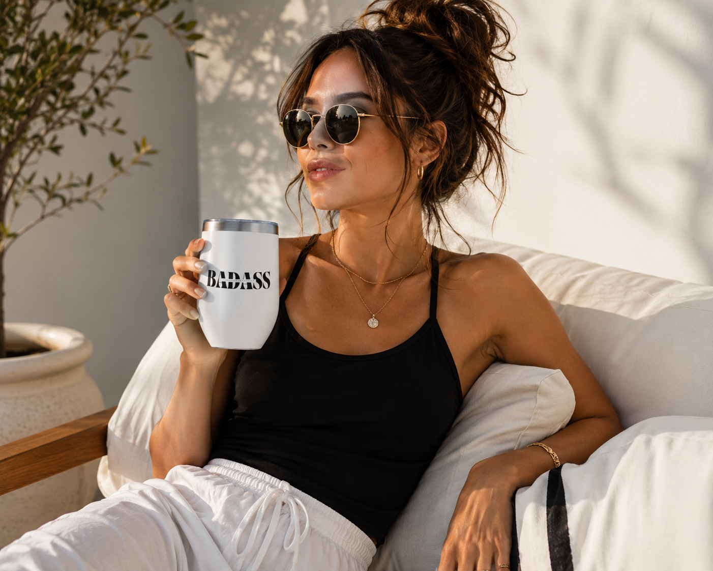 Unapologetically Badass Chill Wine Tumbler,
