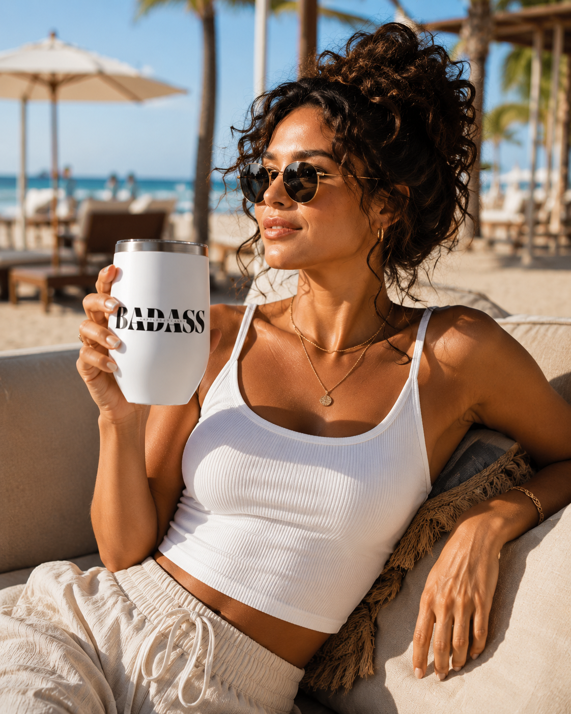 Unapologetically Badass Chill Wine Tumbler,