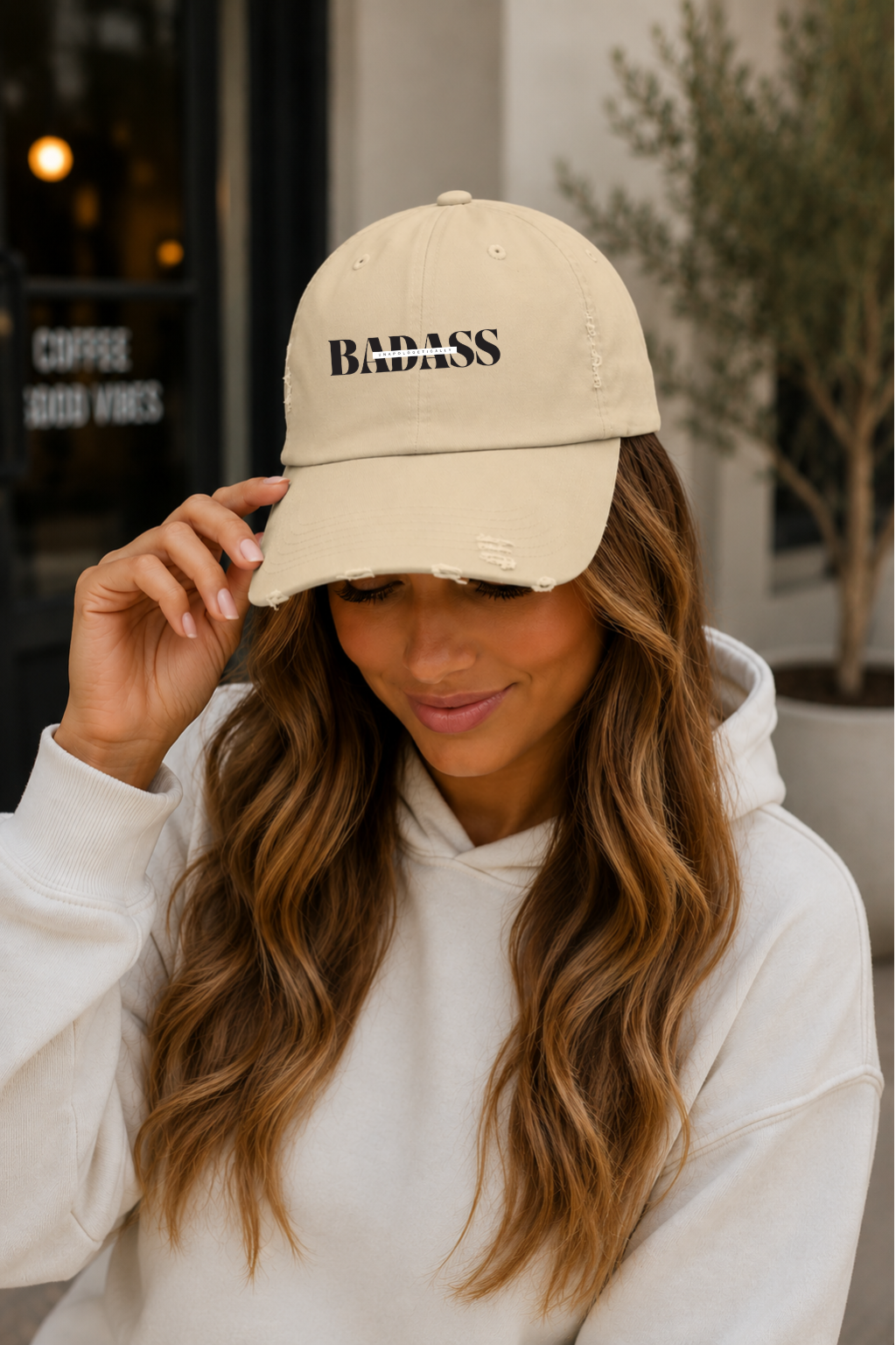Unapologetically  Badass Distressed Cap