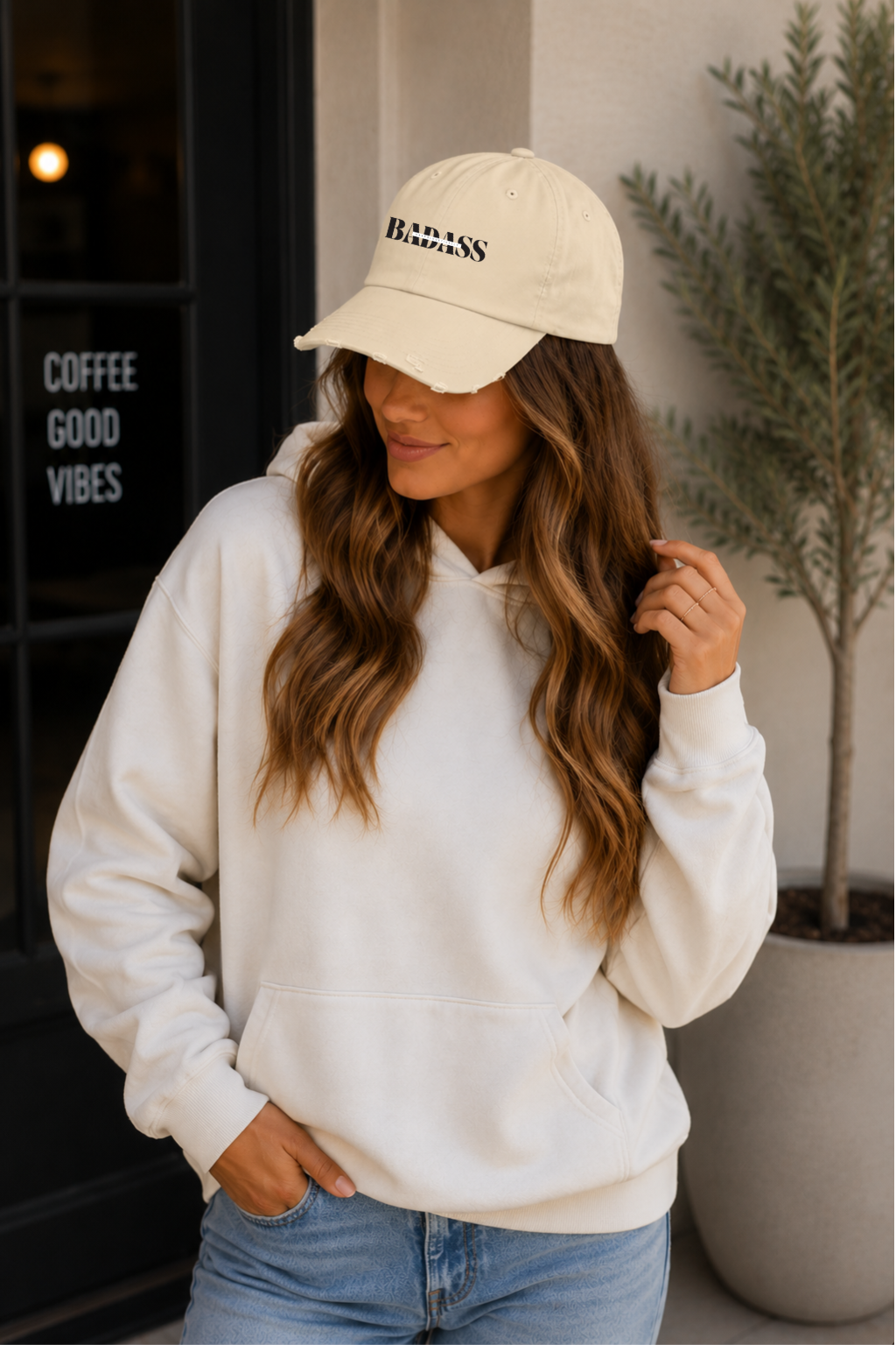 Unapologetically  Badass Distressed Cap