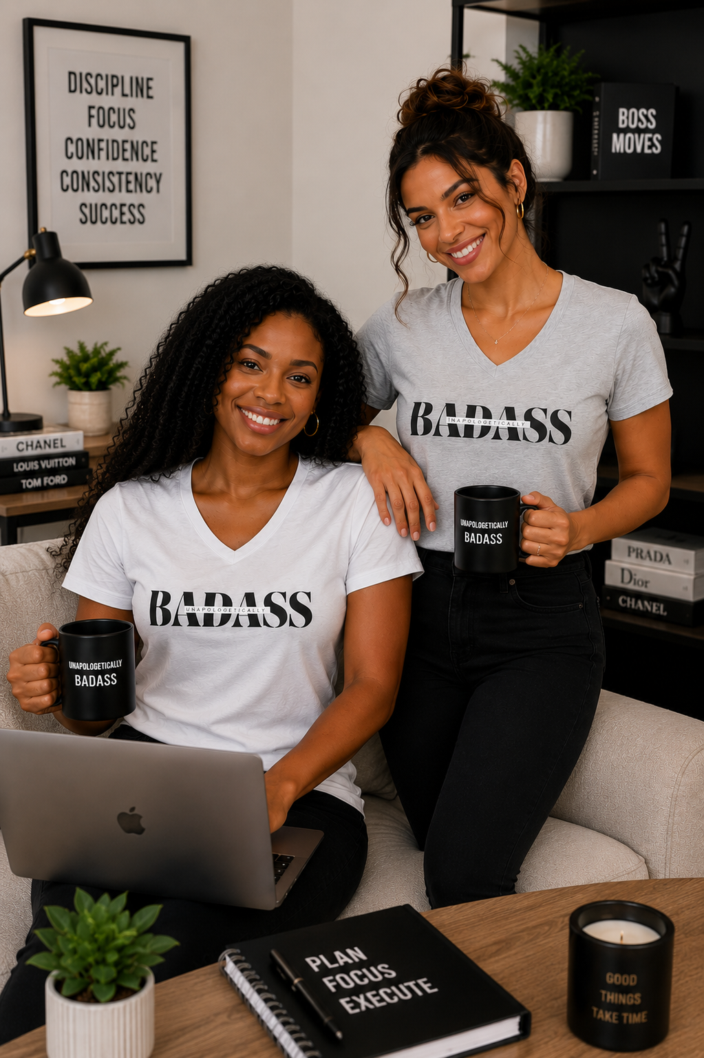 Unapologetically Badass V-Neck Tee