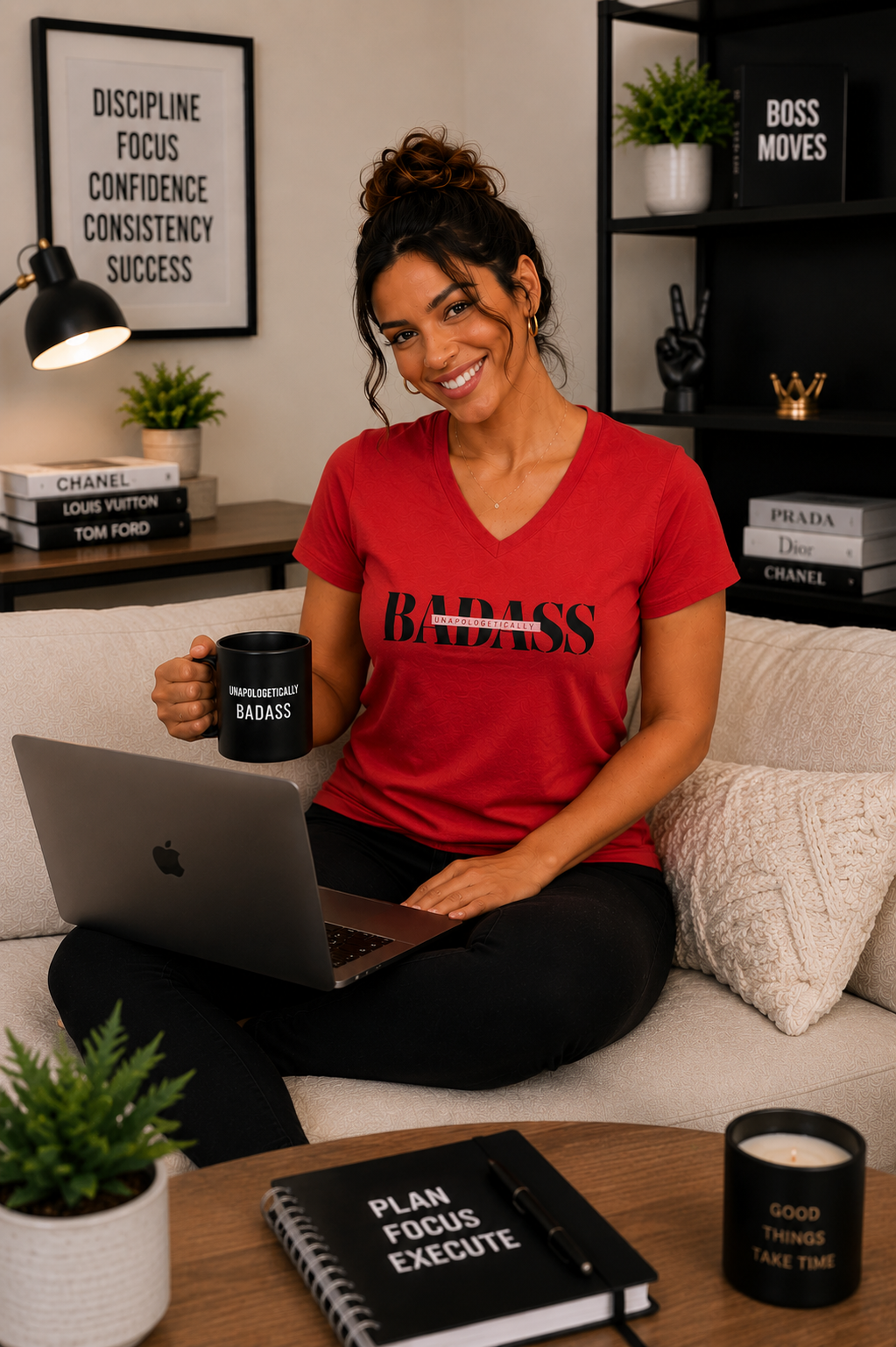 Unapologetically Badass V-Neck Tee