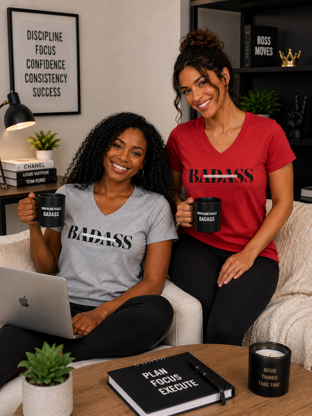 Unapologetically Badass V-Neck Tee