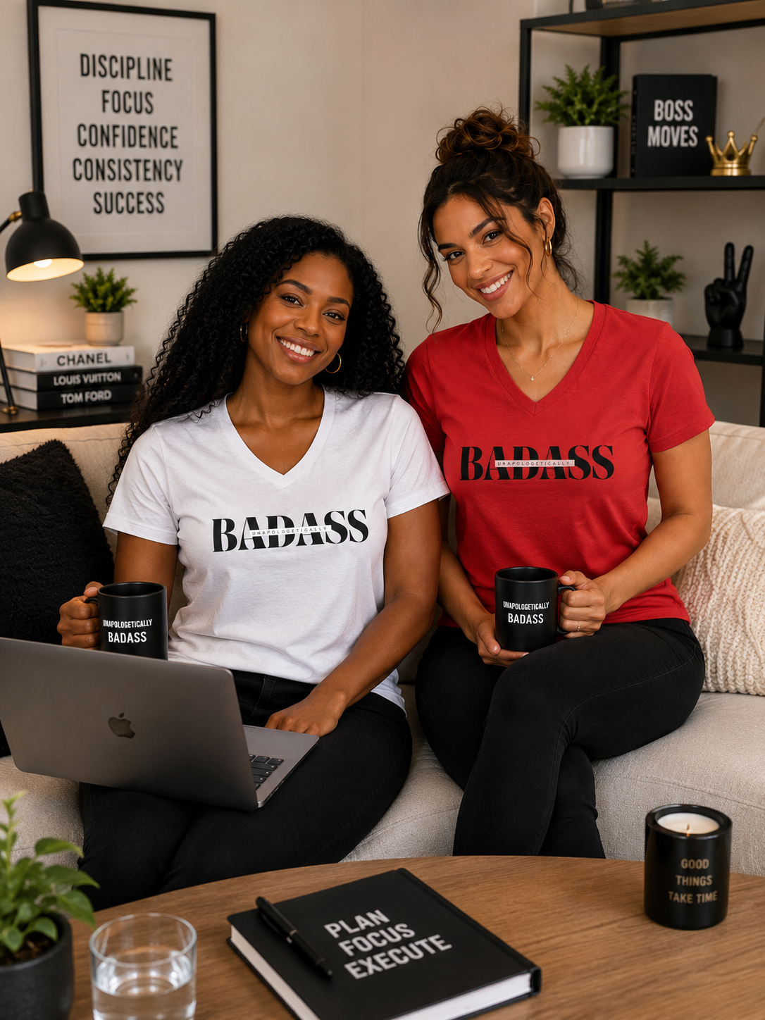 Unapologetically Badass V-Neck Tee