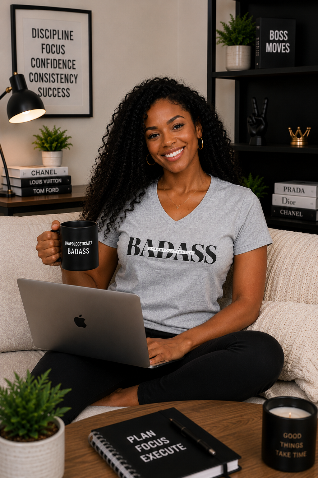 Unapologetically Badass V-Neck Tee