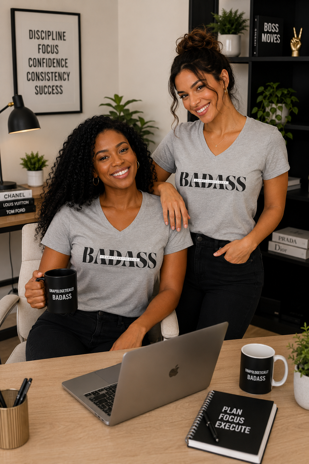 Unapologetically Badass V-Neck Tee